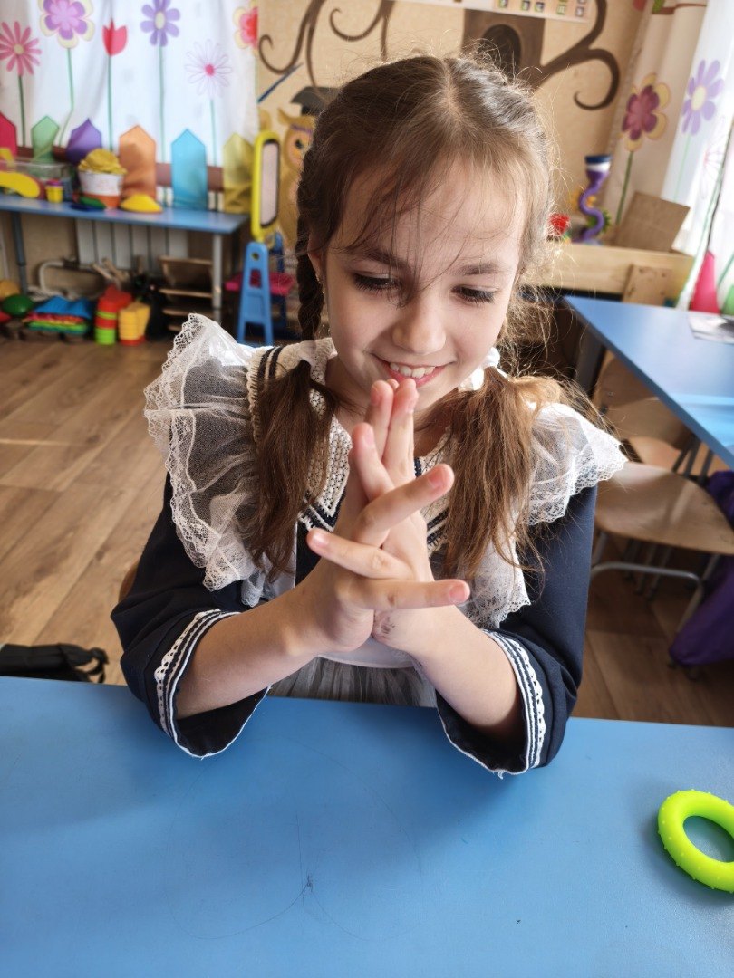 Ученица на развивающем занятии